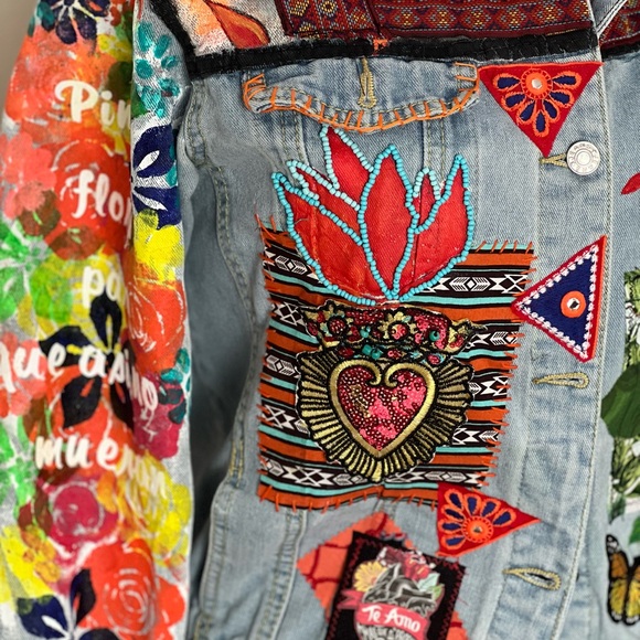 Frida Kahlo inspired denim jacket - Picture 6 of 6